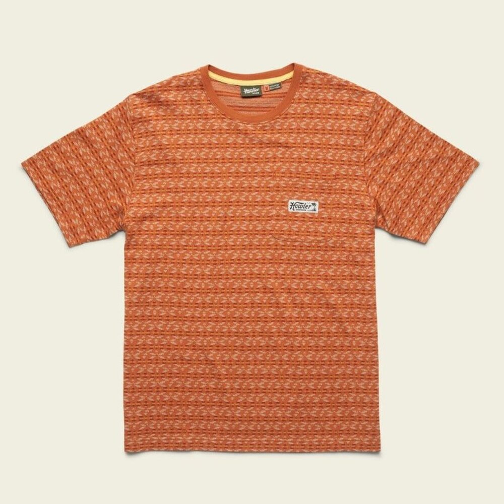 Howler Brothers Orange Patterned Short Sleeve Tee